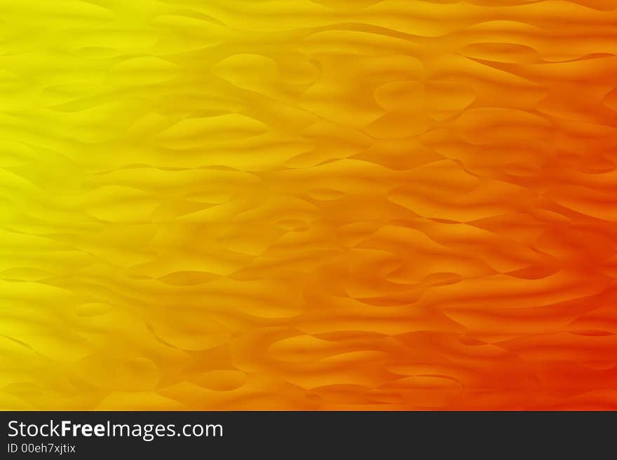 A Yellow and Orange Abstract Composition Suggests the Rippling Effect of Raindrops on the Surface of Water. A Yellow and Orange Abstract Composition Suggests the Rippling Effect of Raindrops on the Surface of Water.