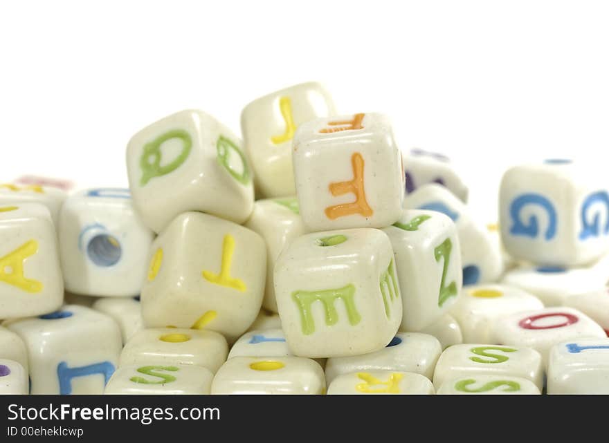 Photo of a Pile of Letter Blocks - Background