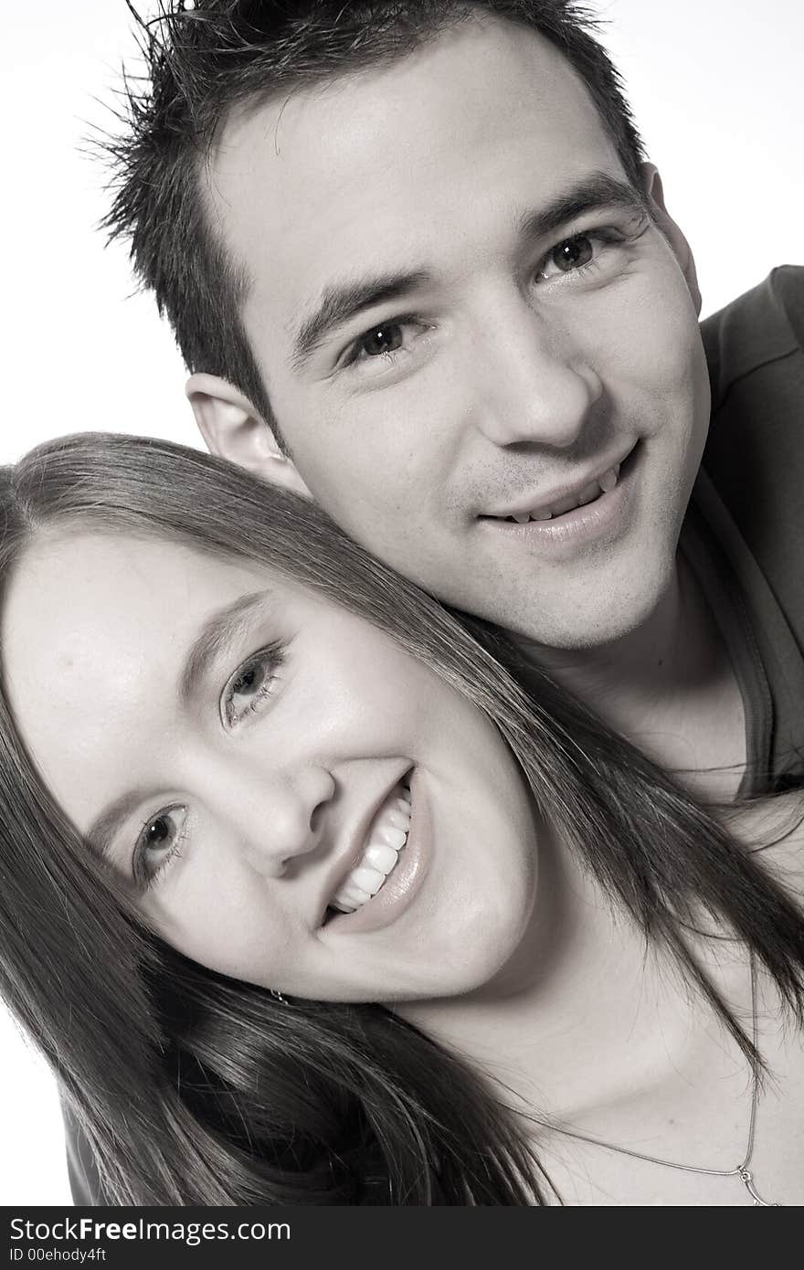 Boy and girl in tradiotional portrait pose. Boy and girl in tradiotional portrait pose