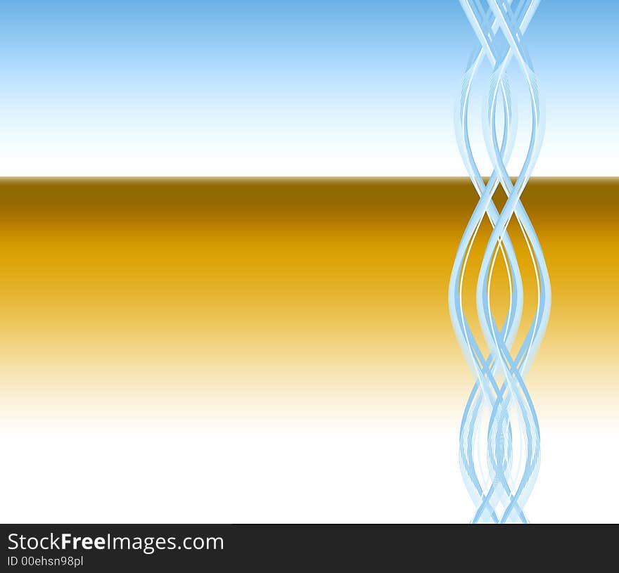 Double twisting lines on graduated background.