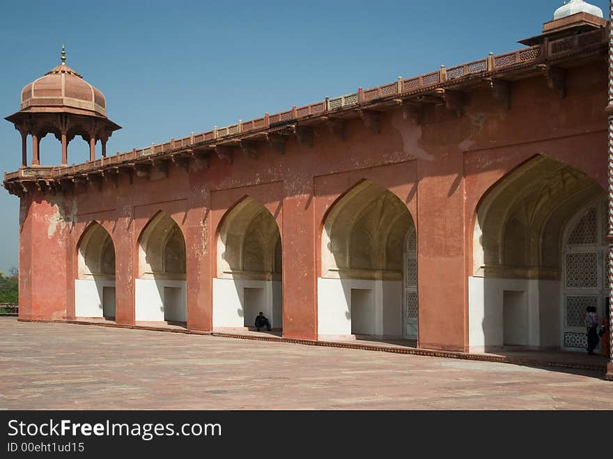 A temple wall in Agra, India