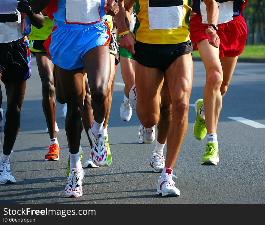 Group of top marathon racers