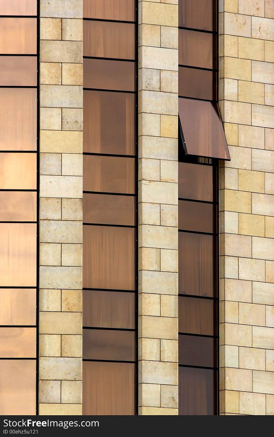 Windows of a modern building of offices