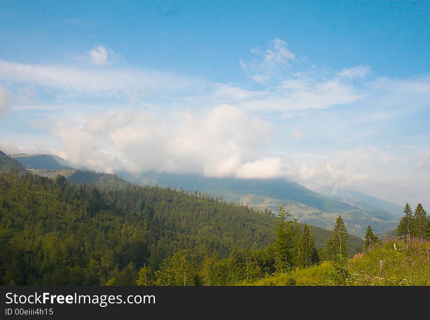 Mountain landscape in the summer. Mountain landscape in the summer