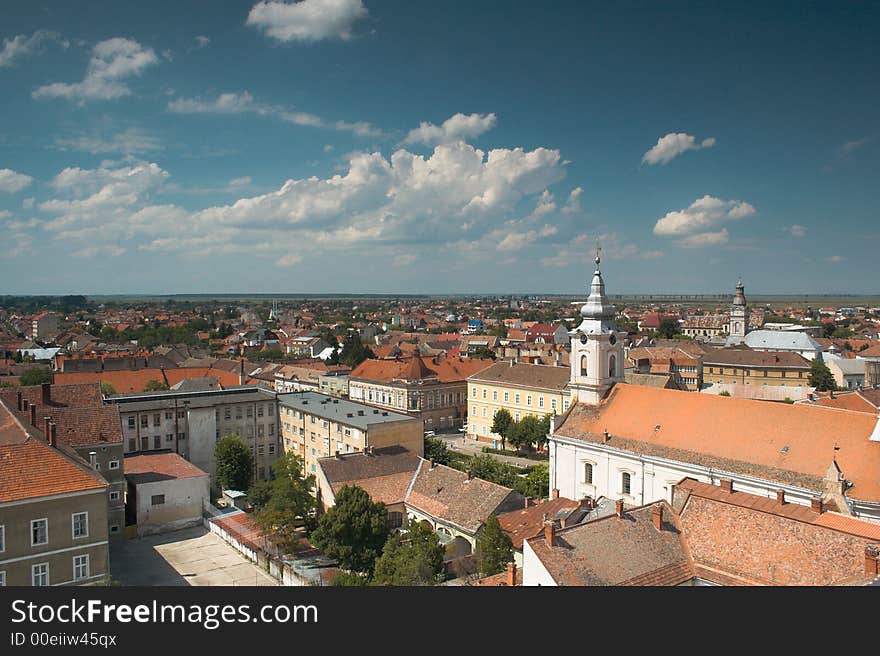 The city, seen from the tower. The city, seen from the tower