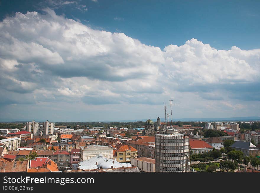 The city, seen from the tower. The city, seen from the tower