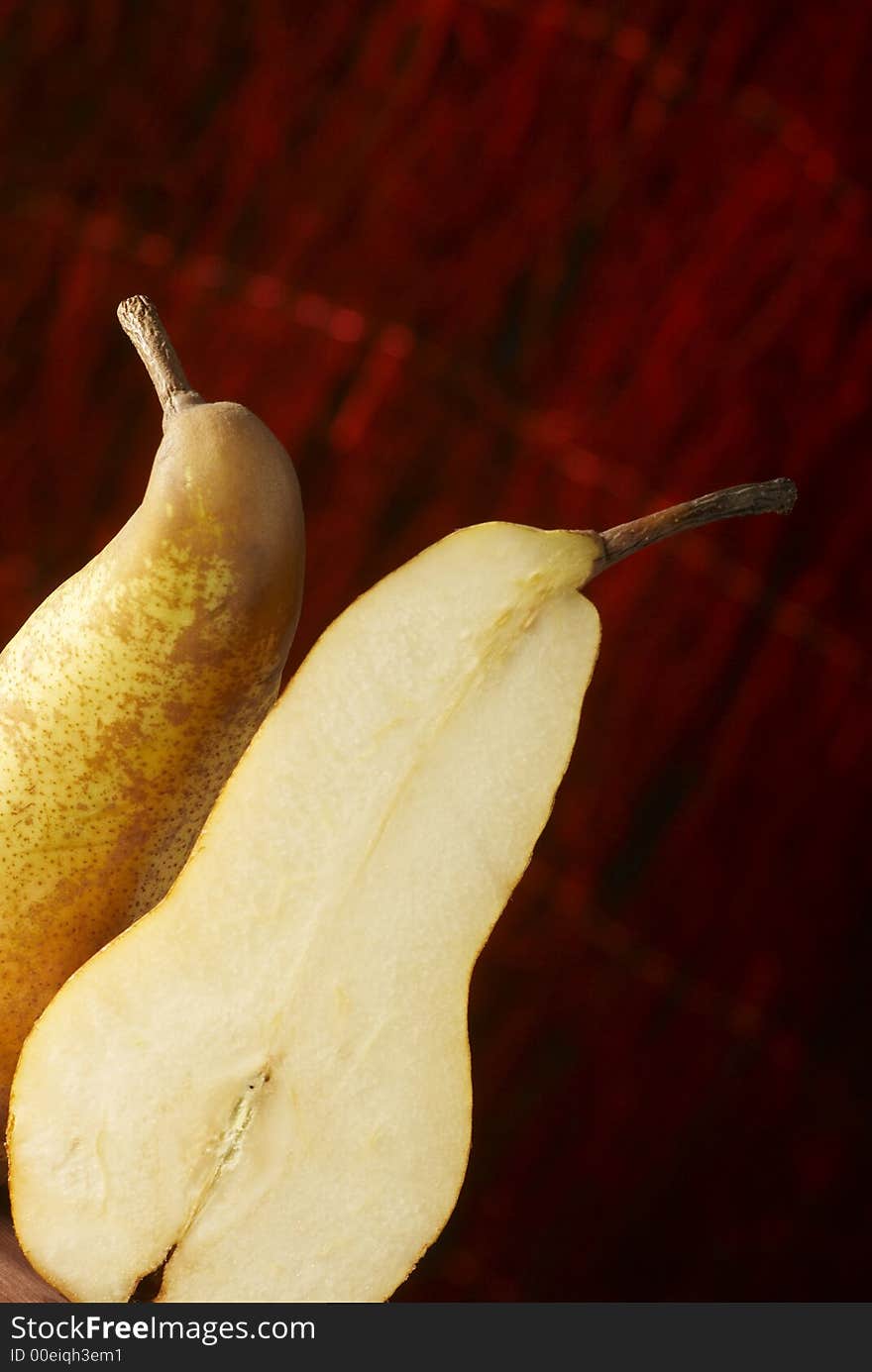 Two yellow pears still life