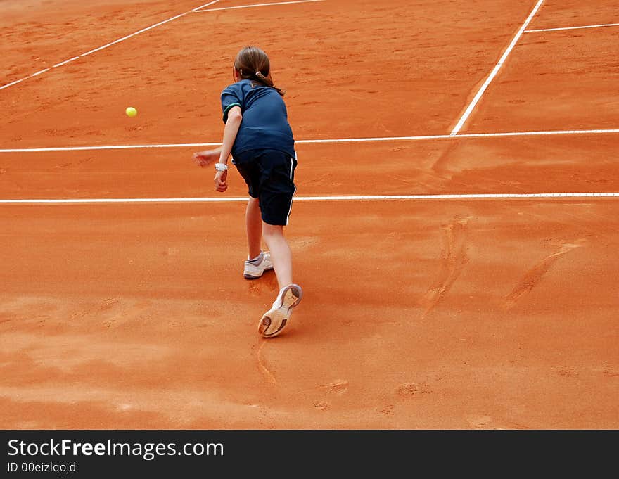 Tennis ball girl