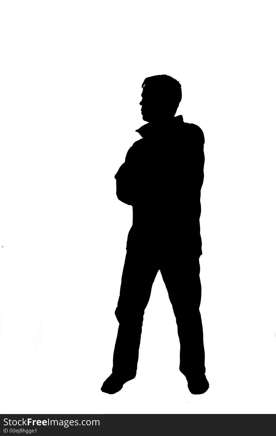 Silhouette Of A Casual Man