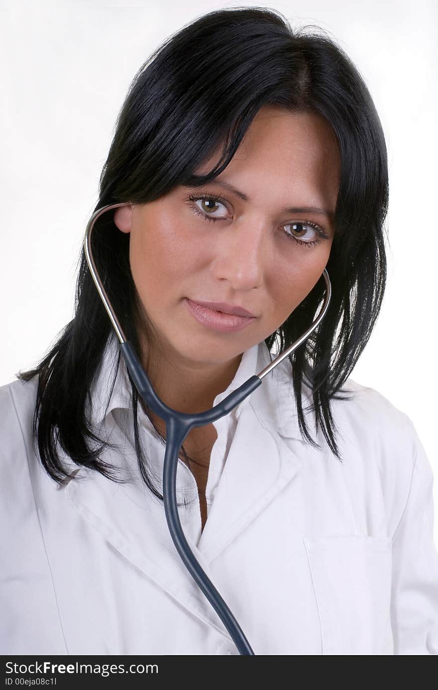 Portrait of a young female doctor. Portrait of a young female doctor