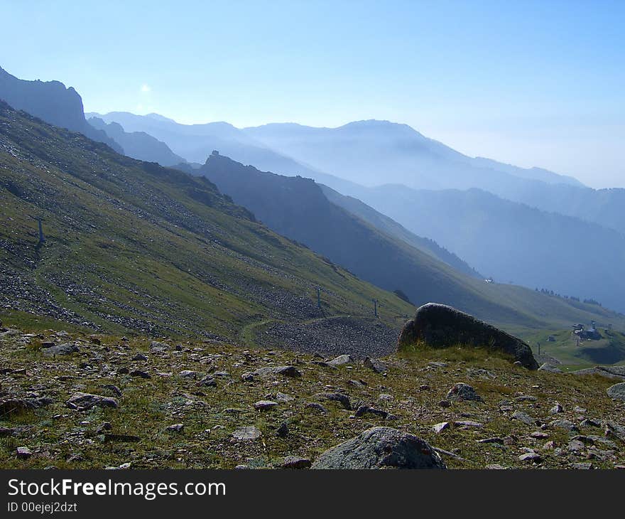 Highly in mountains. Summer. Tien-Shan. Kazakhstan. Fresh air. Highly in mountains. Summer. Tien-Shan. Kazakhstan. Fresh air.