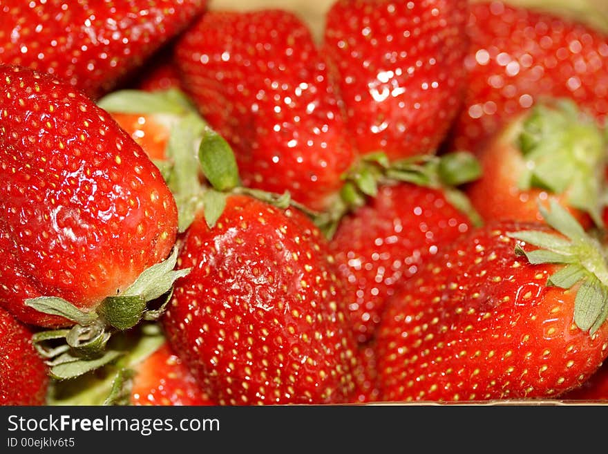 Many strawberries as background or texture