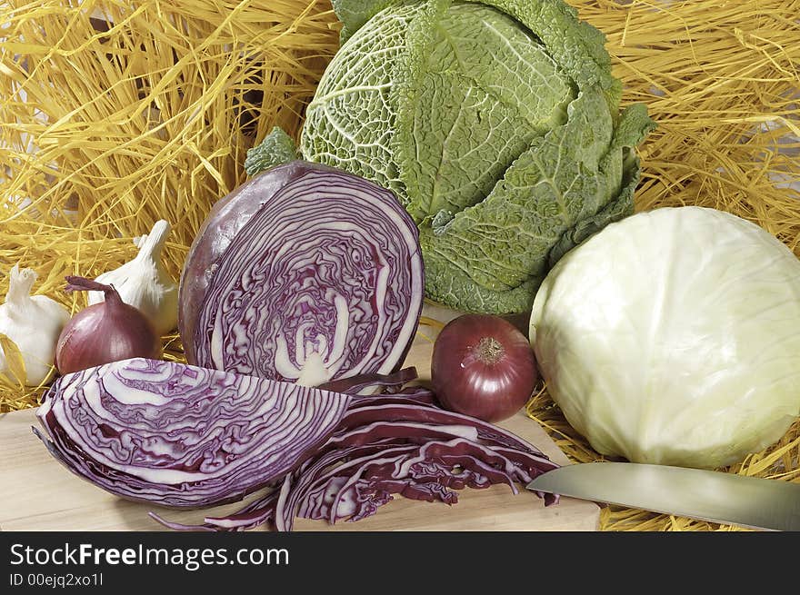 Three Cabbage Heads