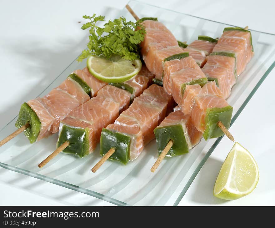 Skewered Fish Cubes