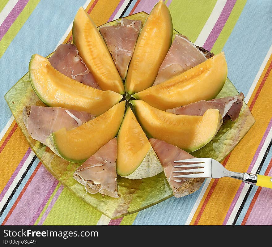 Melon And Ham Slices