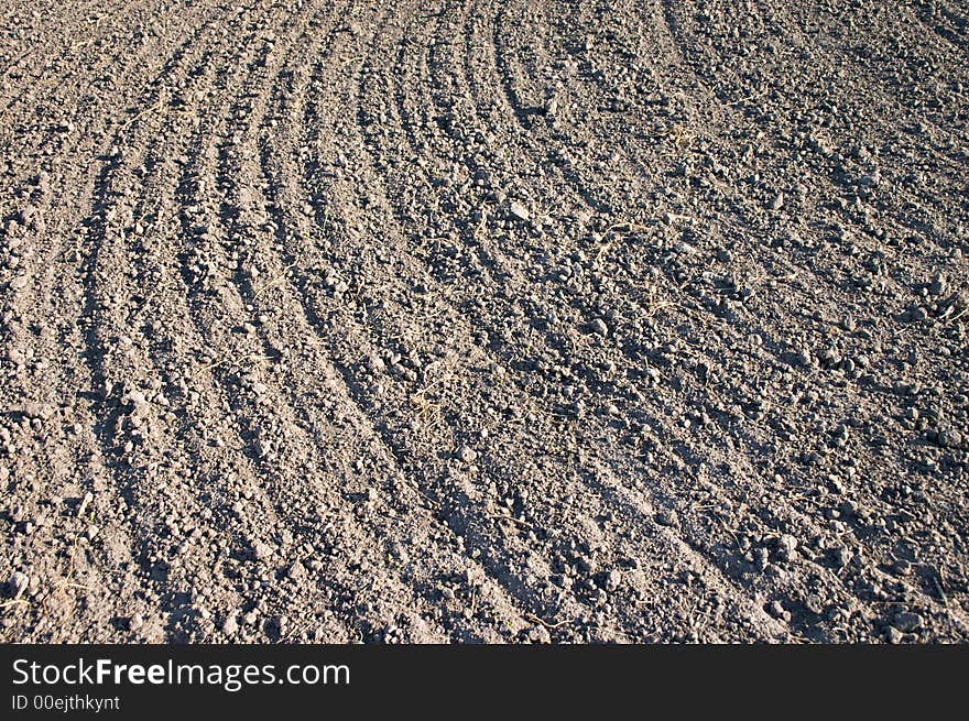 Ploughed earth texture