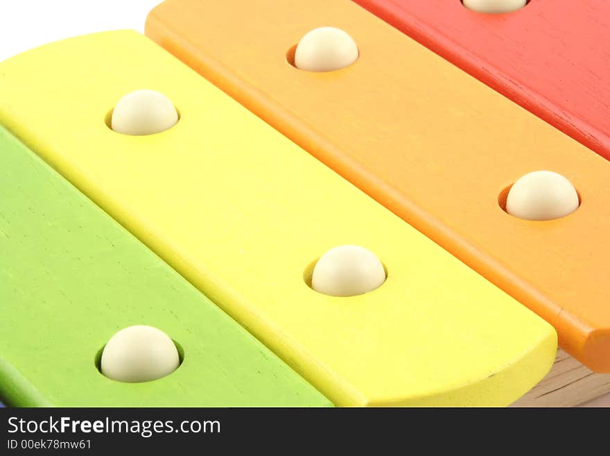 Childs colourful xylophone and beater