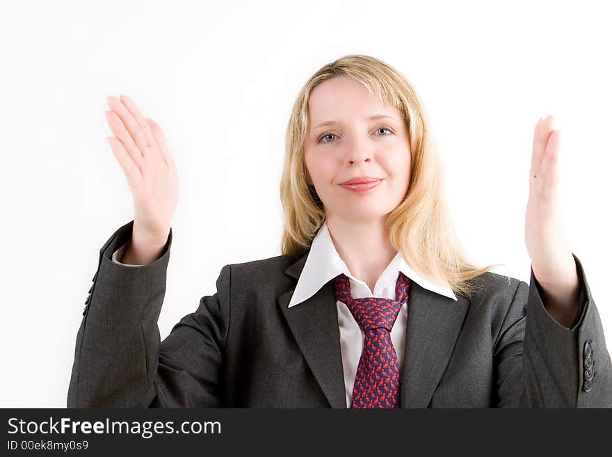 A business woman gesturing (3)