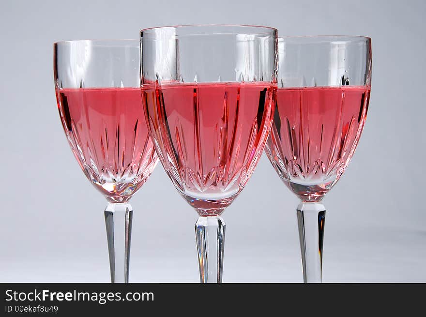 Three Zinfandel Glasses