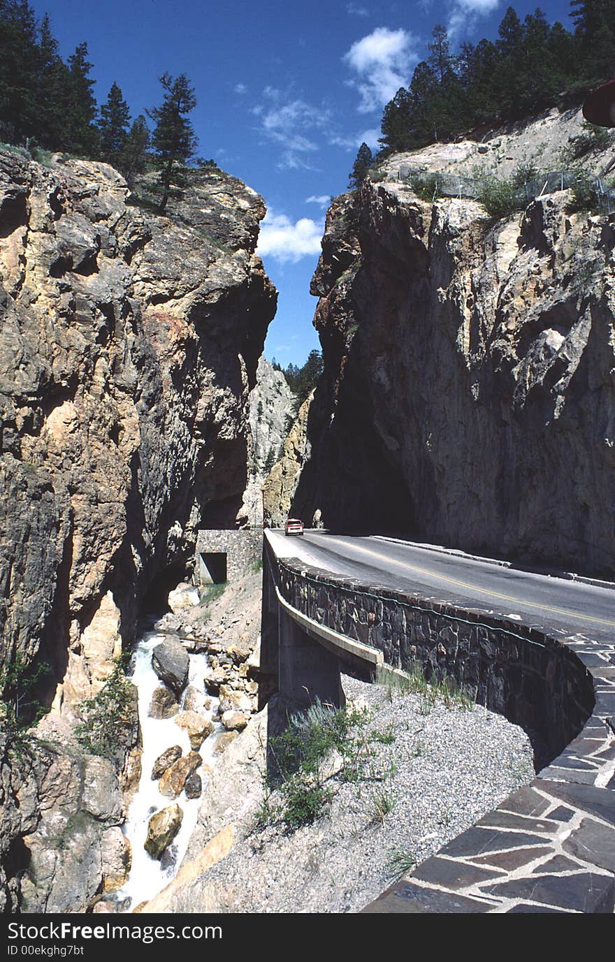 Red Rock Canyon on the Banff-Windermere highway near Radium Hot Springs. Red Rock Canyon on the Banff-Windermere highway near Radium Hot Springs.