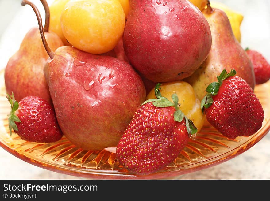 Fruits assortment isolated on the table. Fruits assortment isolated on the table