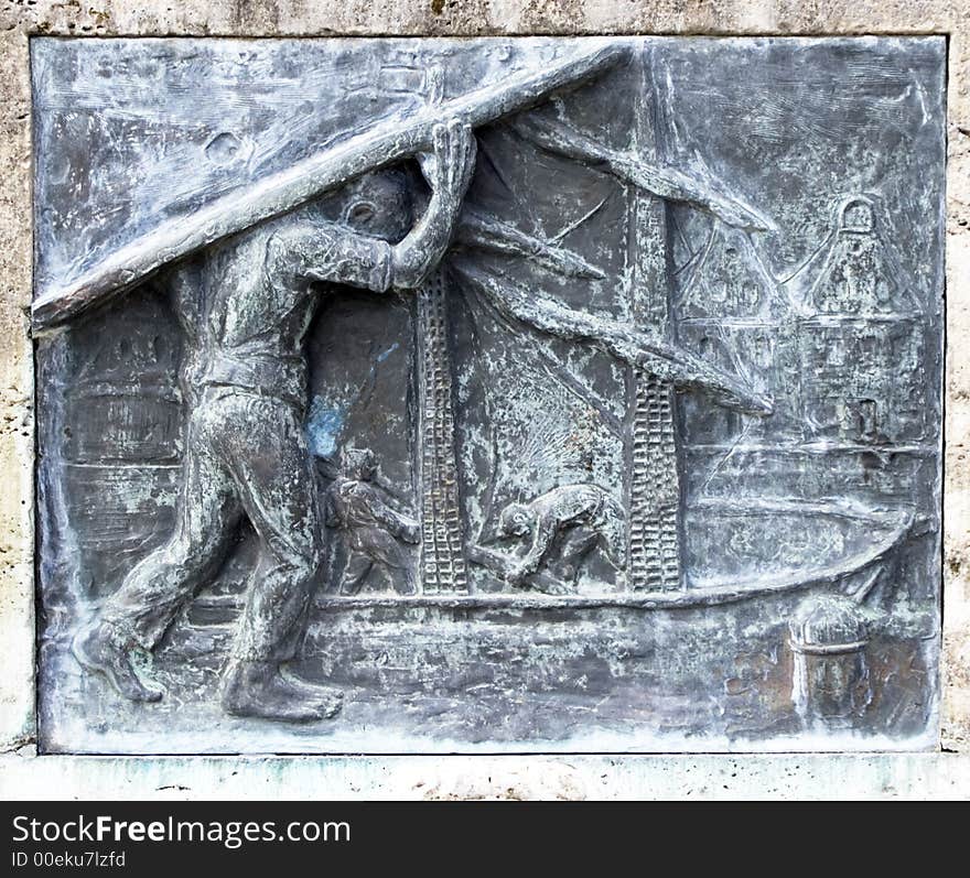 Architecture detail, iron plate sculptured and put in a stone. A detail to be found in an old fountain monument situated in the town square of Darlowo, Poland. The original artist is unknown.

<a href='http://www.dreamstime.com/poland--rcollection4309-resi208938' STYLE='font-size:13px; text-decoration: blink; color:#FF0000'><b>MORE PHOTOS OF POLAND »</b></a>. Architecture detail, iron plate sculptured and put in a stone. A detail to be found in an old fountain monument situated in the town square of Darlowo, Poland. The original artist is unknown.

<a href='http://www.dreamstime.com/poland--rcollection4309-resi208938' STYLE='font-size:13px; text-decoration: blink; color:#FF0000'><b>MORE PHOTOS OF POLAND »</b></a>