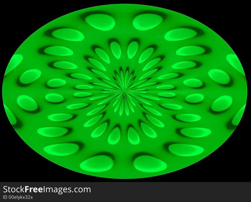 The Green ellipse covered by a pattern from oval convex buttons on a green background. The Green ellipse covered by a pattern from oval convex buttons on a green background.