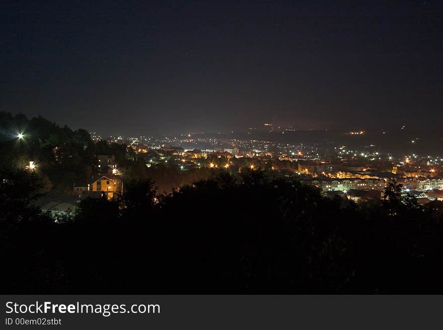 Lights of the city, seen from the tower. Lights of the city, seen from the tower