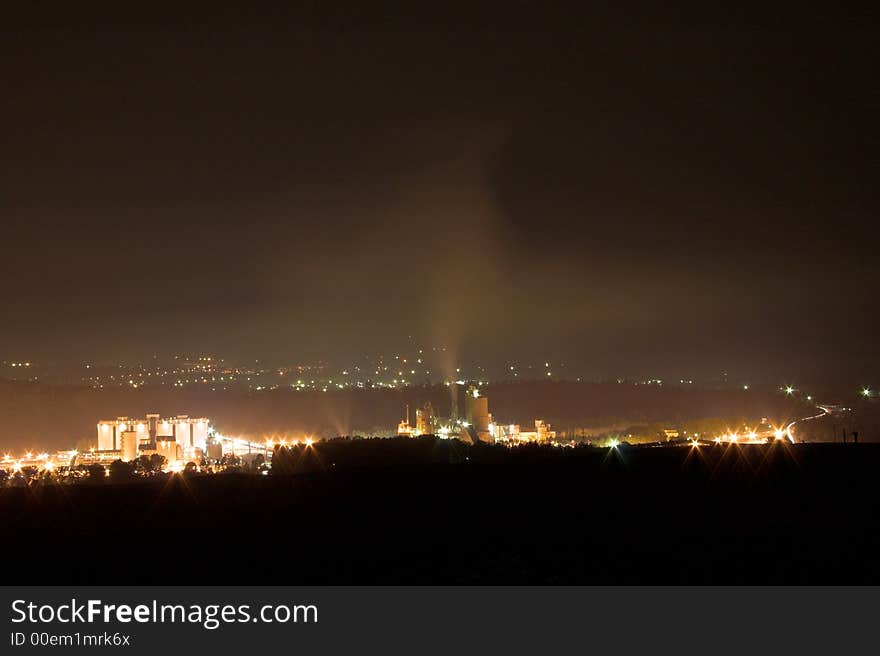 Lights of the city, seen from the tower. Lights of the city, seen from the tower