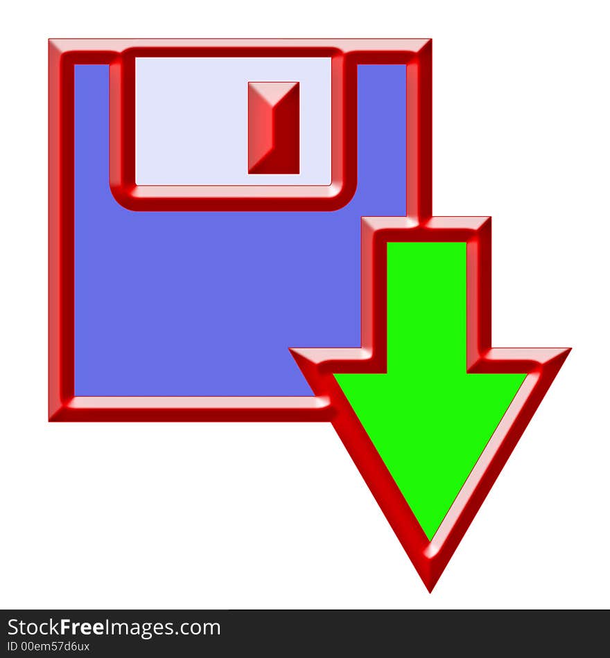 3 1/2 floppy diskette illustration