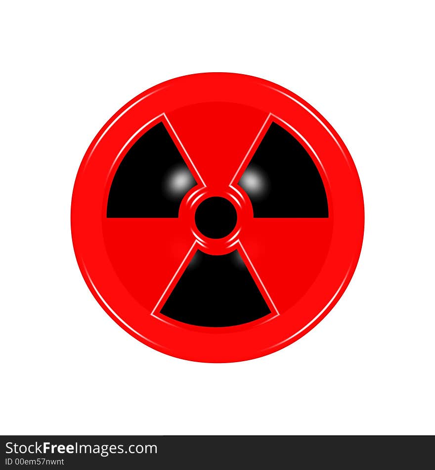 3D computer Icon - RadioActive illustration