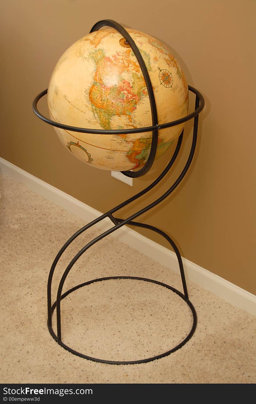 Antique world globe