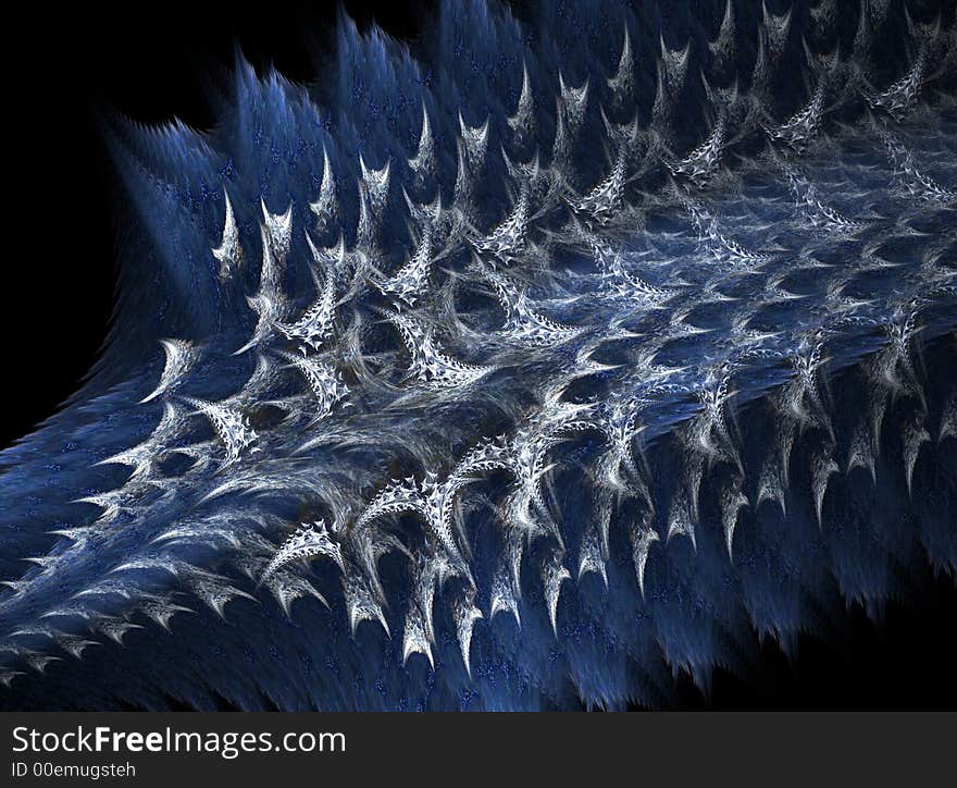 The hairy tail is a complex fractal image