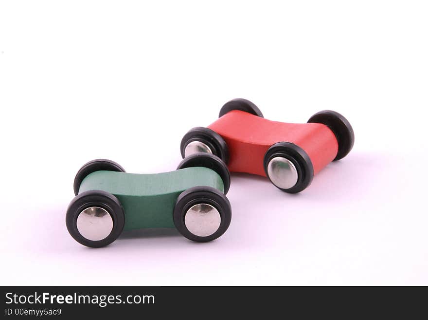 Toy wooden cars