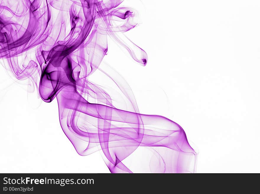 Lilac smoke shot against a white background. Lilac smoke shot against a white background