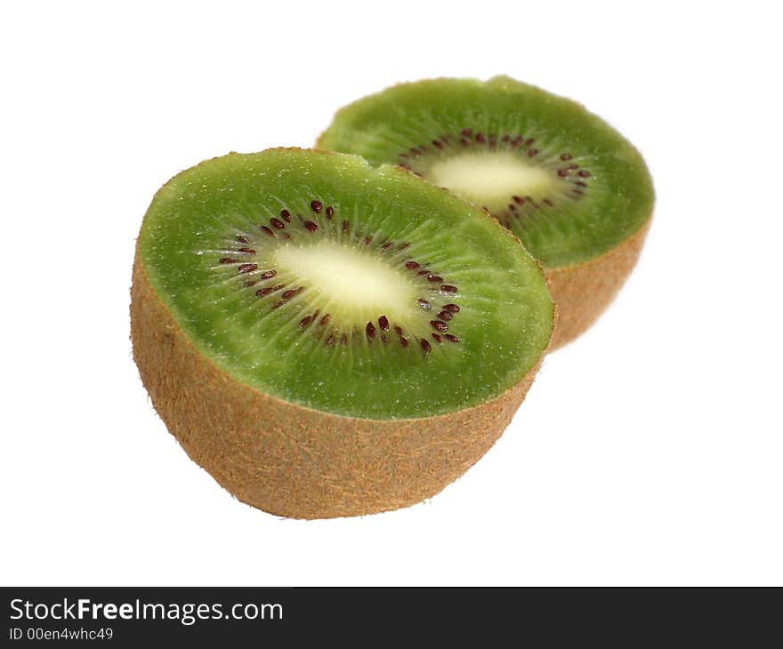 Kiwis isolated on white (clipping paths included). Kiwis isolated on white (clipping paths included)