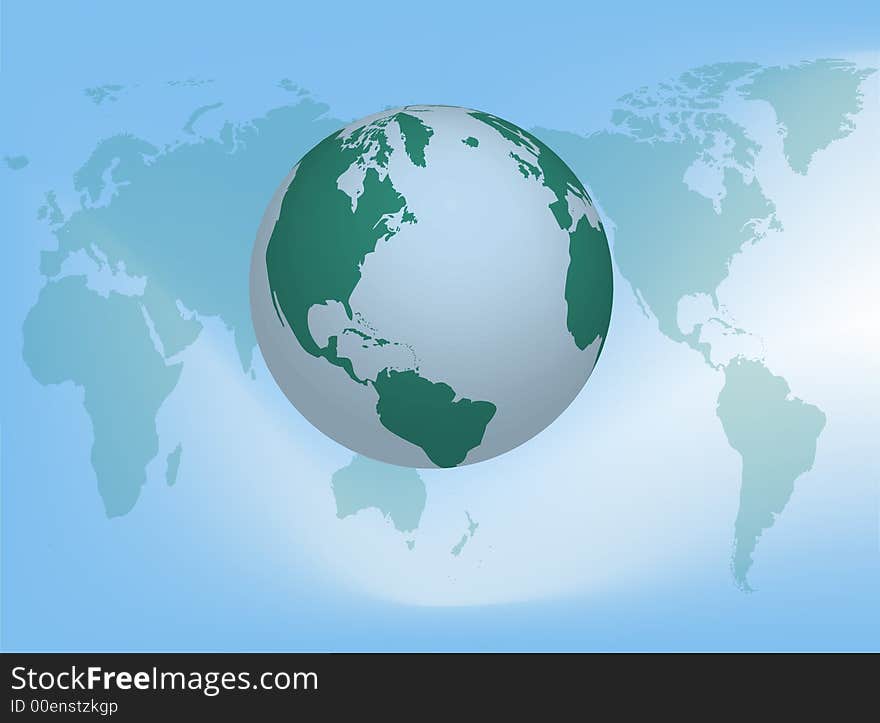 Illustration about the earth on the earth map background. Illustration about the earth on the earth map background