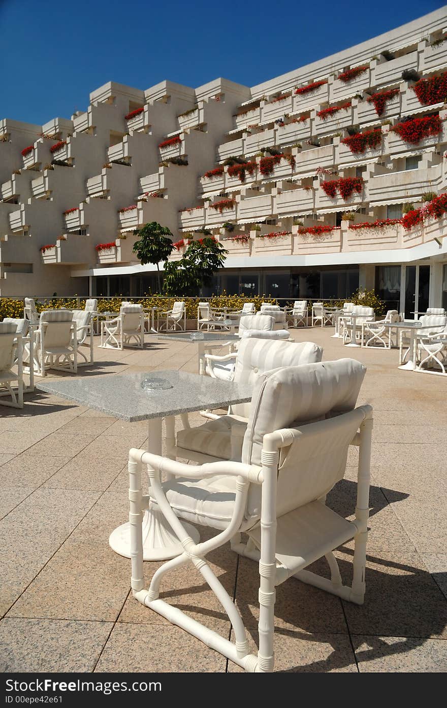 Empty Table And Hotel