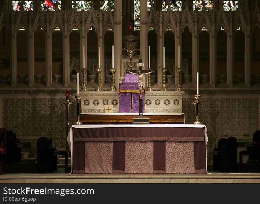 Altar - Interior Of St. Mary's Cathedral In Sydney, Australia. Altar - Interior Of St. Mary's Cathedral In Sydney, Australia