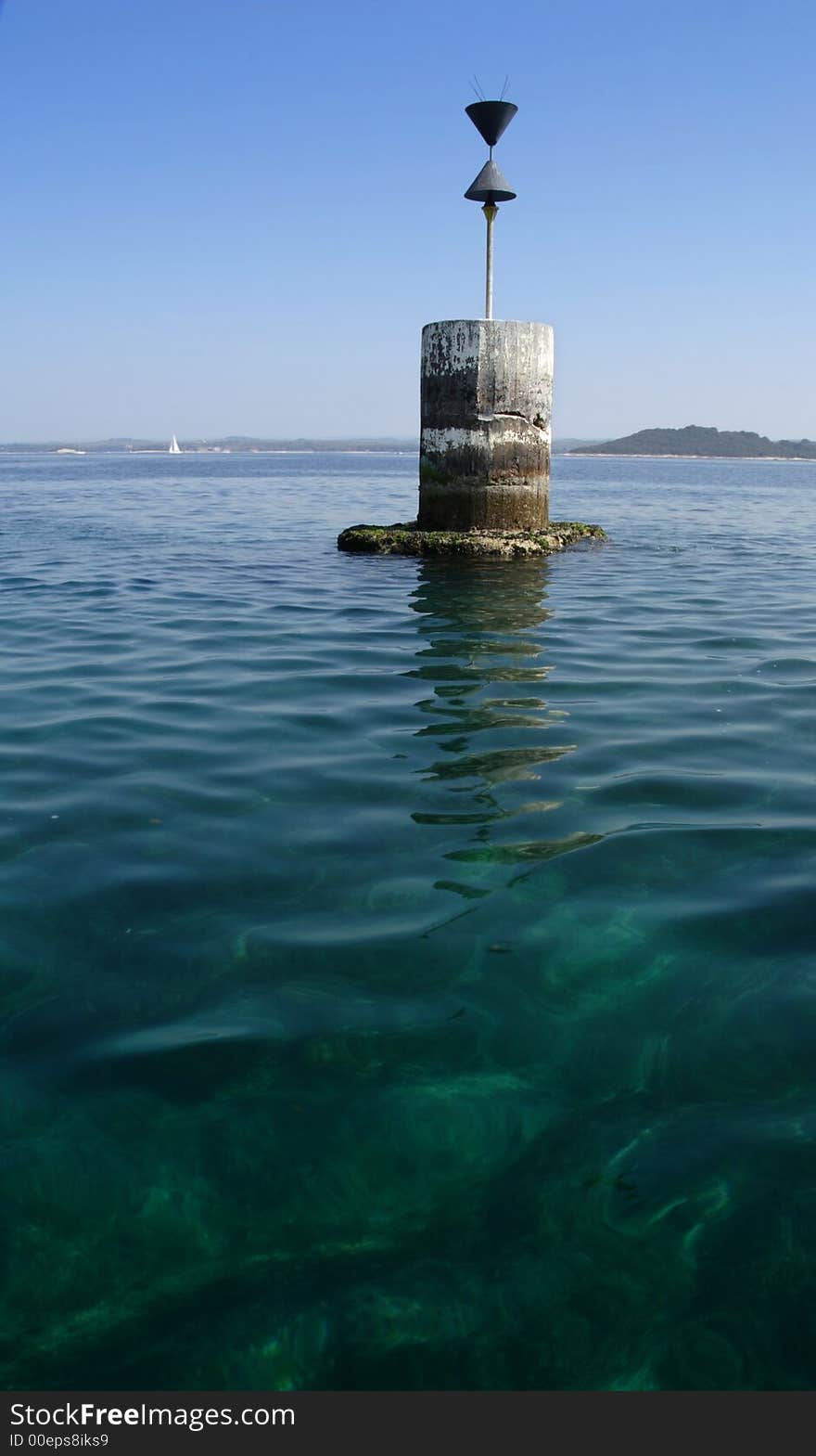 Disused sea beacon, Croatia