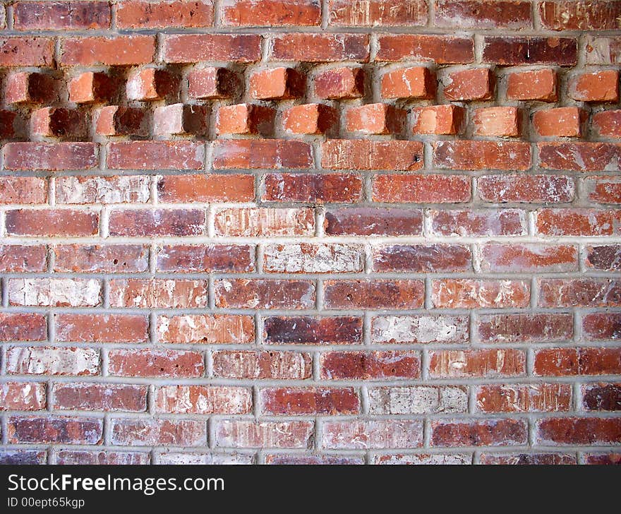 Brick wall with accent pattern