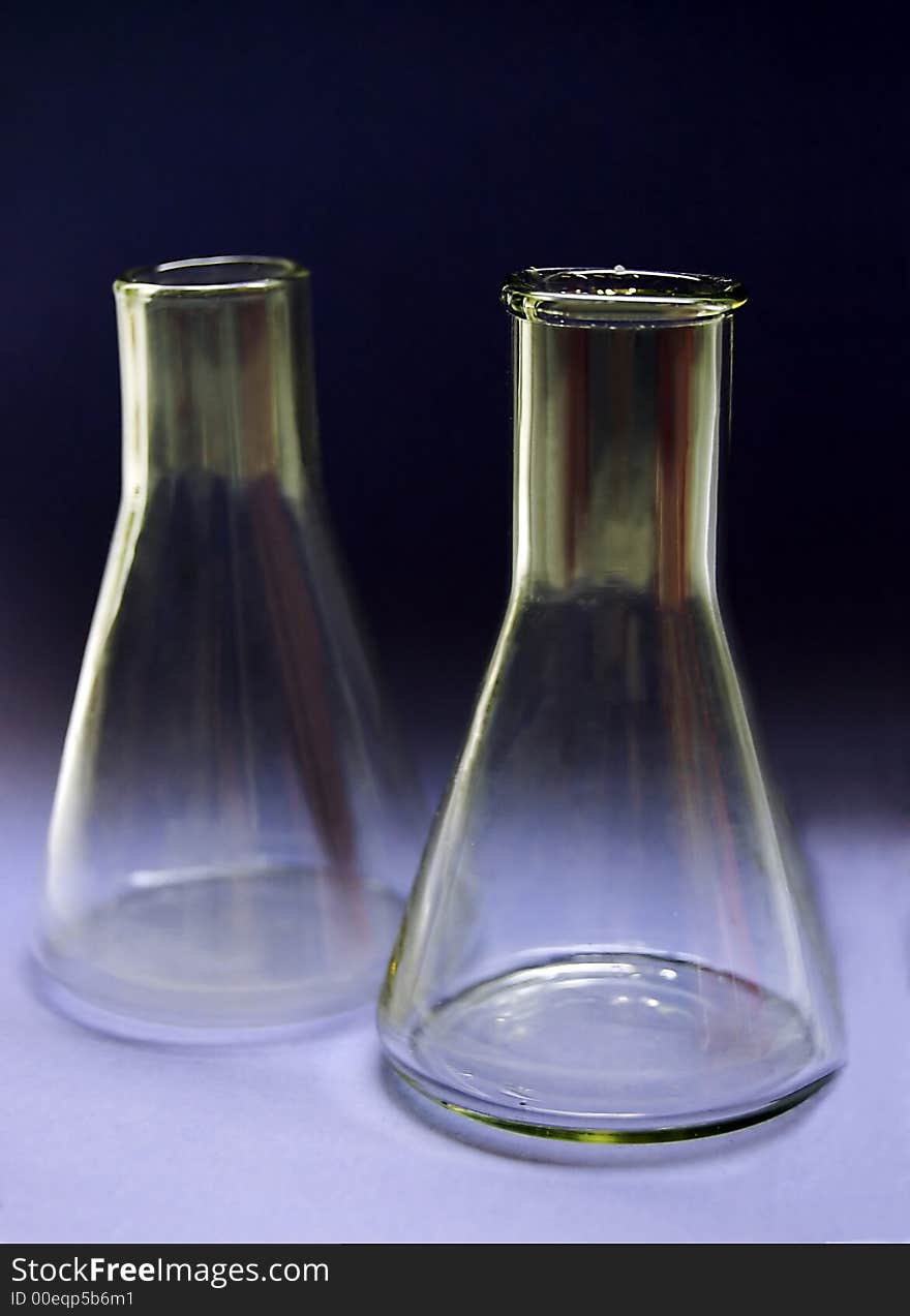 Two Conic Flasks