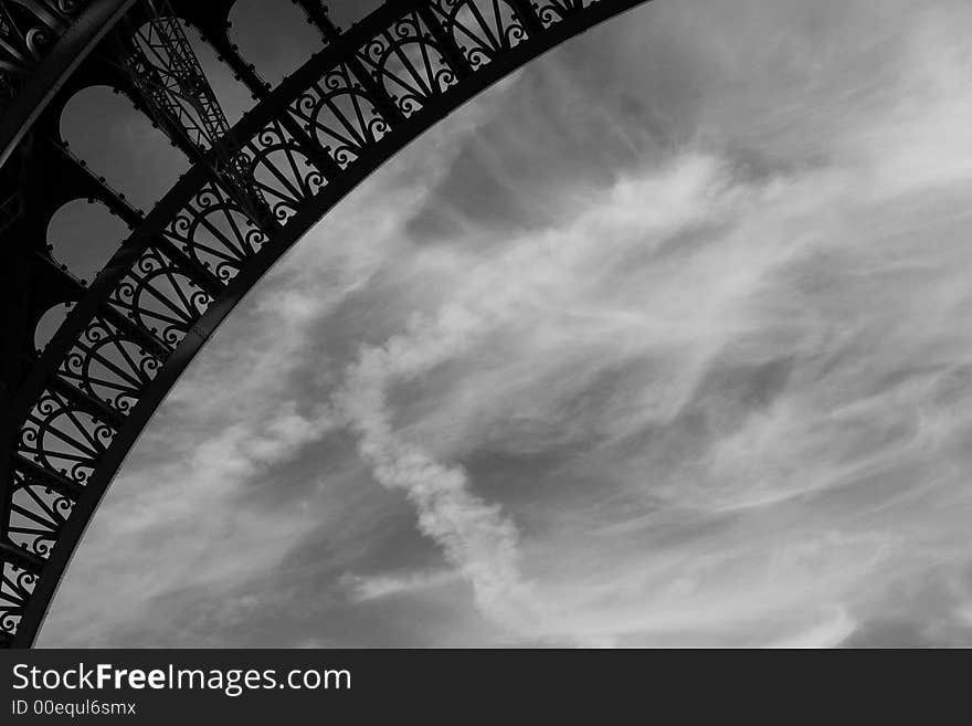 Eiffel Tower Ornate Curve