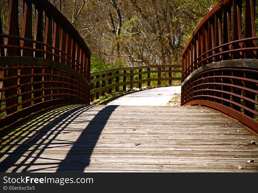 Bridge on Bike Trail thru woods