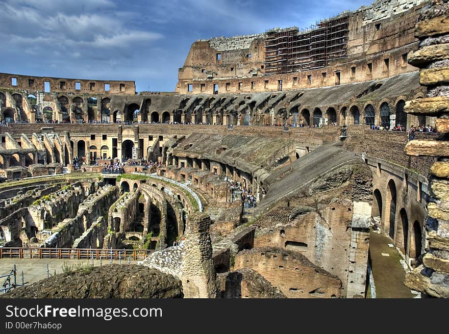 Inner view on this ancient theatre. Inner view on this ancient theatre