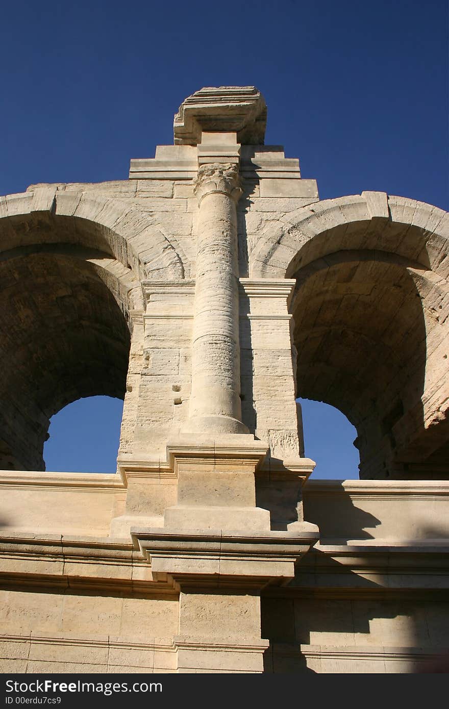 Arles amphitheatre architecture detail, France