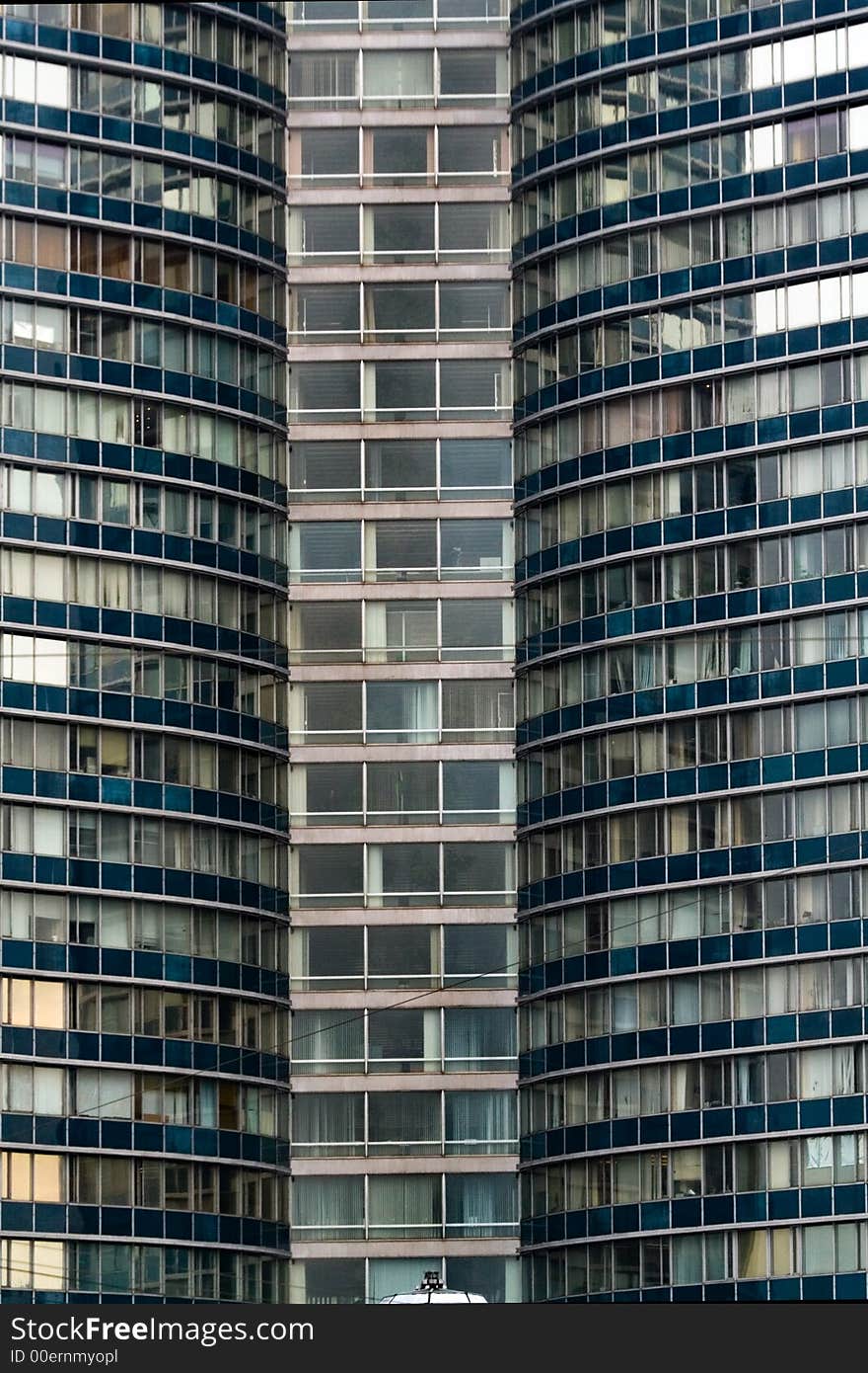 The wall of modern multistory building