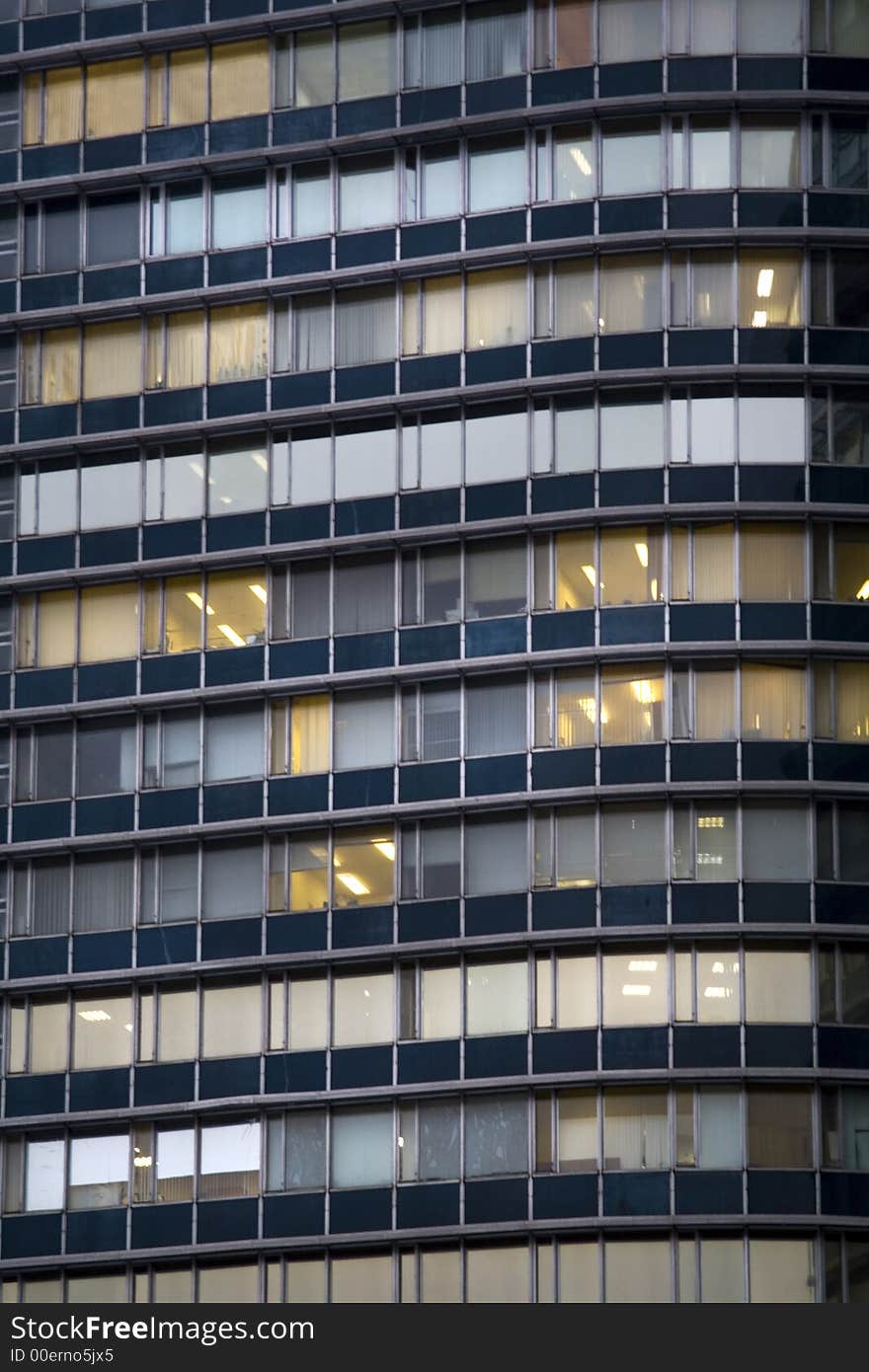 The wall of modern multistory building