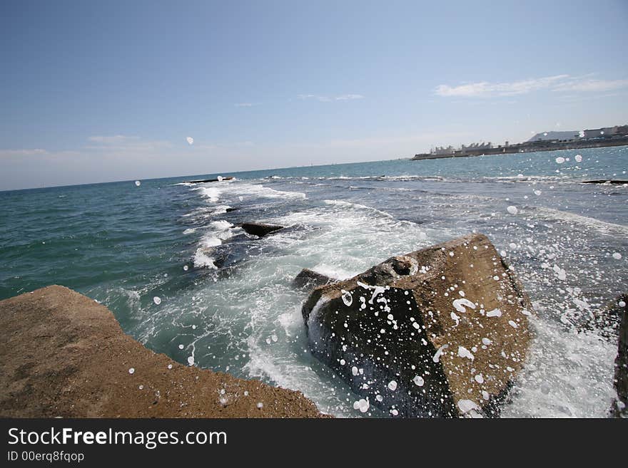 Waves Splashing