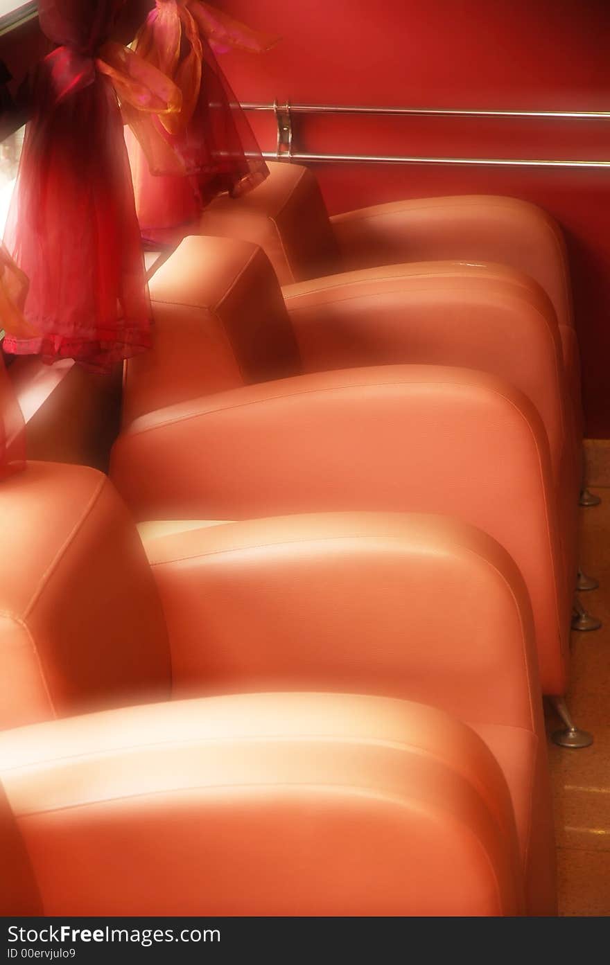 Orange chairs